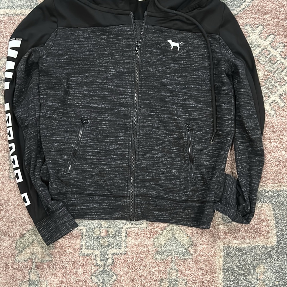 PINK Victoria's Secret Black and Gray Jacket
